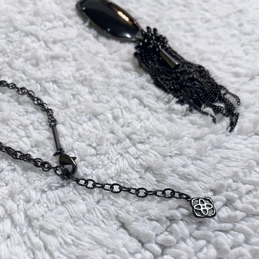 Kendra Scott Black Tassel Pendant Necklace